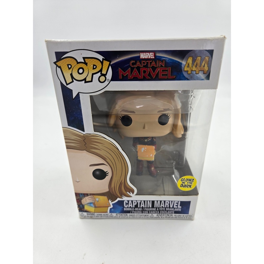 Funko Pop! Marvel: Captain Marvel #444 Bobble-Head Glows In The Dark Vinyl